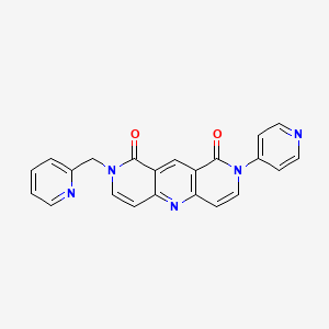 molecular formula C22H15N5O2 B6017572 2-(4-pyridinyl)-8-(2-pyridinylmethyl)pyrido[4,3-b]-1,6-naphthyridine-1,9(2H,8H)-dione 