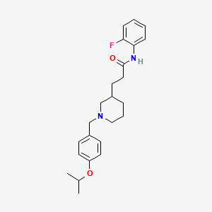 molecular formula C24H31FN2O2 B6017625 N-(2-fluorophenyl)-3-[1-(4-isopropoxybenzyl)-3-piperidinyl]propanamide 