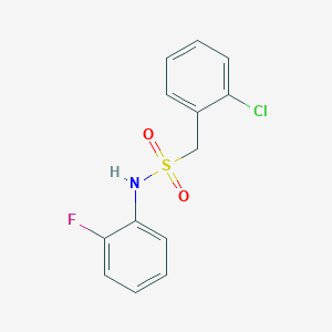 molecular formula C13H11ClFNO2S B6017653 1-(2-chlorophenyl)-N-(2-fluorophenyl)methanesulfonamide 