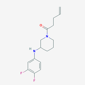 molecular formula C16H20F2N2O B6017682 N-(3,4-difluorophenyl)-1-(4-pentenoyl)-3-piperidinamine 