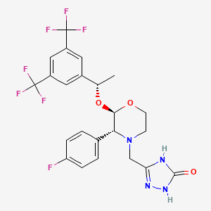 B601773 5-(((2R,3R)-2-((S)-1-(3,5-Bis(trifluoromethyl)phenyl)ethoxy)-3-(4-fluorophenyl)morpholino)methyl)-1H-1,2,4-triazol-3(2H)-one CAS No. 1242175-34-3