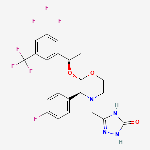 molecular formula C23H21F7N4O3 B601774 5-(((2S,3S)-2-((R)-1-(3,5-Bis(trifluoromethyl)phenyl)ethoxy)-3-(4-fluorophenyl)morpholino)methyl)-1H-1,2,4-triazol-3(2H)-one CAS No. 172822-28-5