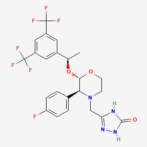 5-(((2S,3S)-2-((R)-1-(3,5-Bis(trifluoromethyl)phenyl)ethoxy)-3-(4-fluorophenyl)morpholino)methyl)-1H-1,2,4-triazol-3(2H)-one