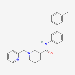 molecular formula C25H27N3O B6017741 N-(3'-methyl-3-biphenylyl)-1-(2-pyridinylmethyl)-3-piperidinecarboxamide 