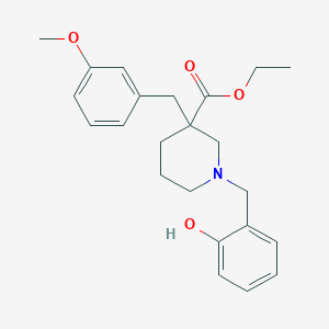 molecular formula C23H29NO4 B6017751 ethyl 1-(2-hydroxybenzyl)-3-(3-methoxybenzyl)-3-piperidinecarboxylate 