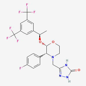 B601776 5-[[(2S,3R)-2-[(1R)-1-[3,5-bis(trifluoromethyl)phenyl]ethoxy]-3-(4-fluorophenyl)-4-morpholinyl]methyl]-1,2-dihydro-1,2,4-triazol-3-one CAS No. 1185502-97-9