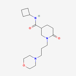 molecular formula C17H29N3O3 B6017765 N-cyclobutyl-1-[3-(4-morpholinyl)propyl]-6-oxo-3-piperidinecarboxamide 