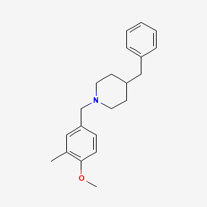 molecular formula C21H27NO B6017772 4-benzyl-1-(4-methoxy-3-methylbenzyl)piperidine 