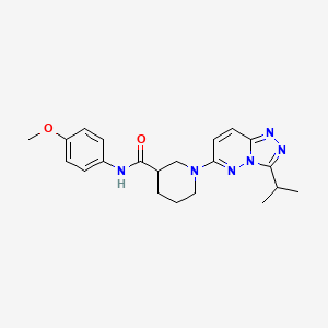 molecular formula C21H26N6O2 B6017868 N-(4-methoxyphenyl)-1-[3-(propan-2-yl)[1,2,4]triazolo[4,3-b]pyridazin-6-yl]piperidine-3-carboxamide 