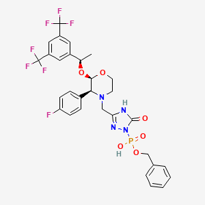 molecular formula C30H28F7N4O6P B601793 Monobenzyl Fosaprepitant CAS No. 889852-02-2