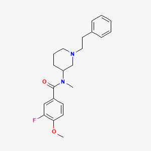 molecular formula C22H27FN2O2 B6017934 3-fluoro-4-methoxy-N-methyl-N-[1-(2-phenylethyl)piperidin-3-yl]benzamide 