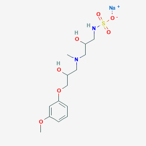 molecular formula C14H23N2NaO7S B6018071 sodium;N-[2-hydroxy-3-[[2-hydroxy-3-(3-methoxyphenoxy)propyl]-methylamino]propyl]sulfamate 