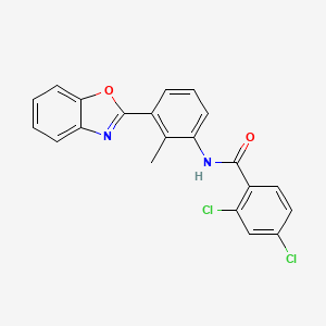 molecular formula C21H14Cl2N2O2 B6018107 N-[3-(1,3-benzoxazol-2-yl)-2-methylphenyl]-2,4-dichlorobenzamide 