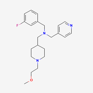 molecular formula C22H30FN3O B6018129 N-[(3-fluorophenyl)methyl]-1-[1-(2-methoxyethyl)piperidin-4-yl]-N-(pyridin-4-ylmethyl)methanamine 