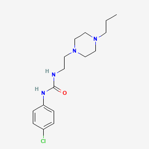 molecular formula C16H25ClN4O B6018189 N-(4-chlorophenyl)-N'-[2-(4-propyl-1-piperazinyl)ethyl]urea 