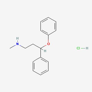 molecular formula C16H20NOCl B601820 N-methyl-3-phenoxy-3-phenyl-propylamine hydrochloride CAS No. 873310-33-9