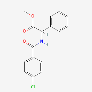 molecular formula C16H14ClNO3 B6018223 methyl [(4-chlorobenzoyl)amino](phenyl)acetate 