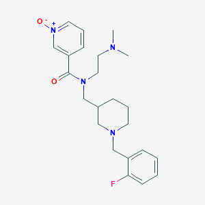 molecular formula C23H31FN4O2 B6018321 N-[2-(dimethylamino)ethyl]-N-{[1-(2-fluorobenzyl)-3-piperidinyl]methyl}nicotinamide 1-oxide 