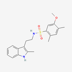 molecular formula C20H24N2O3S B6018370 5-METHOXY-2,4-DIMETHYL-N-[2-(2-METHYL-1H-INDOL-3-YL)ETHYL]BENZENE-1-SULFONAMIDE 