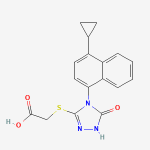molecular formula C17H14N3O3SNa B601852 Lesinurad Impurity 5 Sodium Salt (Lesinurad Impurity F Sodium Salt) CAS No. 1384208-36-9
