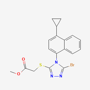 Methyl 2-(5-bromo-4-(4-cyclopropylnaphthalen-1-yl)-4h-1,2,4-triazol-3-ylthio)acetate