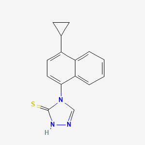 molecular formula C15H14N3S B601859 4-(4-cyclopropylnaphthalen-1-yl)-1H-1,2,4-triazole-5(4H)-thione CAS No. 1533519-84-4