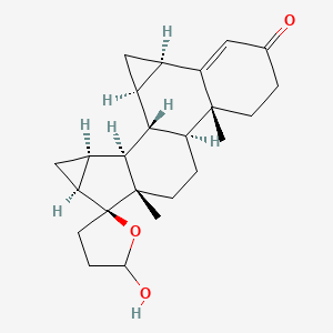 (1aR,5aR,7aS,8S,8aS,9aS,9bS,9dR)-5'-Hydroxy-5a,7a-dimethyl-1,1a,5,5a,5b,6,7,7a,8a,9,9a,9b,9c,9d-tetradecahydrospiro[cyclopropa[4,5]cyclopenta[1,2-a]cyclopropa[l]phenanthrene-8,2'-oxolan]-3(4H)-one