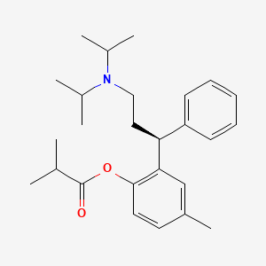 2-{(1S)-3-[Di(propan-2-yl)amino]-1-phenylpropyl}-4-methylphenyl 2-methylpropanoate