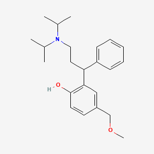 molecular formula C23H33NO2 B601964 Phenol, 2-[3-[bis(1-methylethyl)amino]-1-phenylpropyl]-4-(methoxymethyl)- CAS No. 250214-69-8