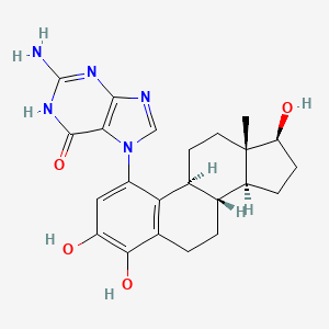molecular formula C23H27N5O4 B601977 4-Hydroxy Estradiol 1-N7-Guanine CAS No. 178971-91-0