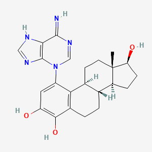 molecular formula C23H27N5O3 B601983 4-Hydroxy Estradiol 1-N3-Adenine CAS No. 428506-88-1