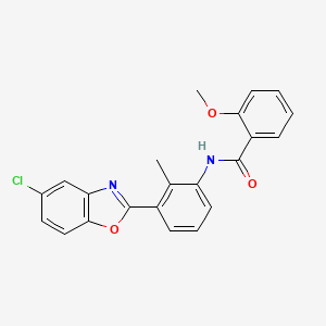 molecular formula C22H17ClN2O3 B6019894 N-[3-(5-chloro-1,3-benzoxazol-2-yl)-2-methylphenyl]-2-methoxybenzamide 