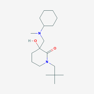 molecular formula C18H34N2O2 B6019902 3-{[cyclohexyl(methyl)amino]methyl}-1-(2,2-dimethylpropyl)-3-hydroxy-2-piperidinone 