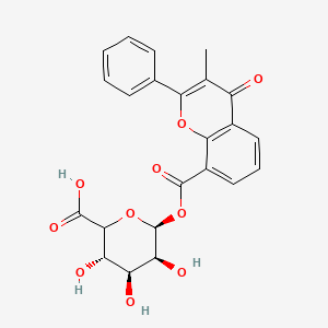 molecular formula C23H20O10 B601992 3-Methylflavone-8-carboxylic acid glucuronide (MFCA glucuronide) CAS No. 60218-13-5