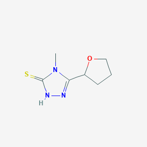 molecular formula C7H11N3OS B6019938 4-METHYL-5-TETRAHYDRO-2-FURANYL-4H-1,2,4-TRIAZOL-3-YLHYDROSULFIDE 