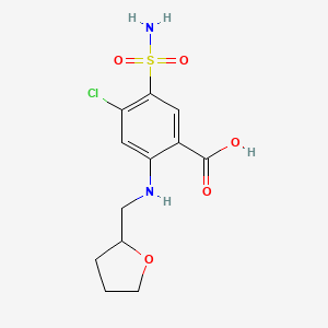 4-Chloro-5-sulfamoyl-2-((((2RS)-tetrahydrofuran-2-yl)methyl)amino)benzoic acid