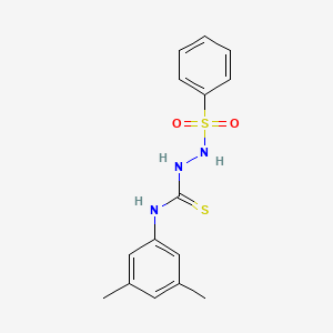 molecular formula C15H17N3O2S2 B6019954 N-(3,5-dimethylphenyl)-2-(phenylsulfonyl)hydrazinecarbothioamide 