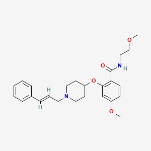 molecular formula C25H32N2O4 B6019959 4-methoxy-N-(2-methoxyethyl)-2-({1-[(2E)-3-phenyl-2-propen-1-yl]-4-piperidinyl}oxy)benzamide 