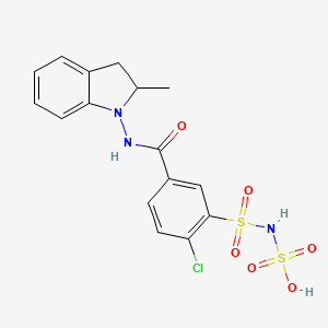 molecular formula C16H14ClN3O6S2 B601999 rac Indapamide-N-(sulfonamido) Sulfate CAS No. 1219174-77-2