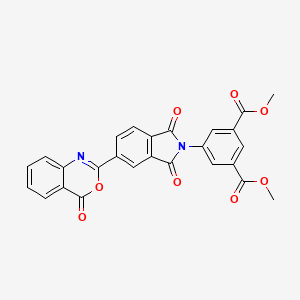 molecular formula C26H16N2O8 B6020116 dimethyl 5-[1,3-dioxo-5-(4-oxo-4H-3,1-benzoxazin-2-yl)-1,3-dihydro-2H-isoindol-2-yl]benzene-1,3-dicarboxylate 