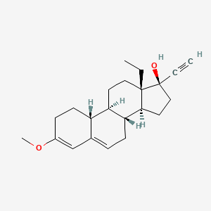 molecular formula C22H30O2 B602012 (8R,9s,10r,13s,14s,17r)-13-ethyl-17-ethynyl-3-methoxy-2,7,8,9,10,11,12,14,15,16-decahydro-1h-cyclopenta[a]phenanthren-17-ol CAS No. 176254-10-7