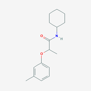 molecular formula C16H23NO2 B6020187 N-cyclohexyl-2-(3-methylphenoxy)propanamide 