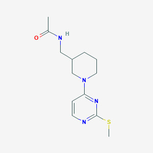 molecular formula C13H20N4OS B6020221 N-({1-[2-(methylthio)-4-pyrimidinyl]-3-piperidinyl}methyl)acetamide 