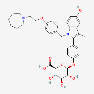 molecular formula C36H42N2O9 B602037 Bazedoxifene-4'-Glucuronide CAS No. 328933-64-8