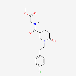 molecular formula C18H23ClN2O4 B6020371 methyl N-({1-[2-(4-chlorophenyl)ethyl]-6-oxo-3-piperidinyl}carbonyl)-N-methylglycinate 