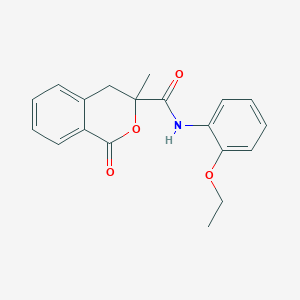 molecular formula C19H19NO4 B6020454 N-(2-ethoxyphenyl)-3-methyl-1-oxo-3,4-dihydro-1H-isochromene-3-carboxamide 