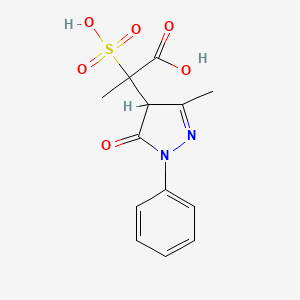 B602046 2-(3-Methyl-5-oxo-1-phenyl-4,5-dihydro-1H-pyrazol-4-yl)-2-sulfopropanoic acid CAS No. 1357477-99-6