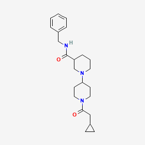 molecular formula C23H33N3O2 B6020473 N-benzyl-1-[1-(2-cyclopropylacetyl)piperidin-4-yl]piperidine-3-carboxamide 