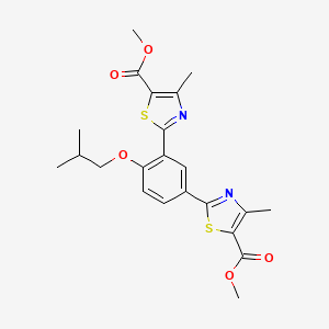molecular formula C22H24N2O5S2 B602049 methyl 2-[3-(5-methoxycarbonyl-4-methyl-1,3-thiazol-2-yl)-4-(2-methylpropoxy)phenyl]-4-methyl-1,3-thiazole-5-carboxylate CAS No. 1330632-47-7