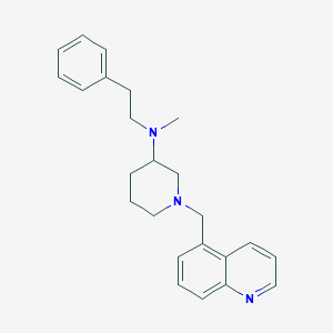 molecular formula C24H29N3 B6020548 N-methyl-N-(2-phenylethyl)-1-(quinolin-5-ylmethyl)piperidin-3-amine 